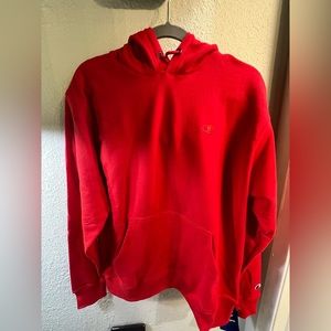 Champion red male hoodie